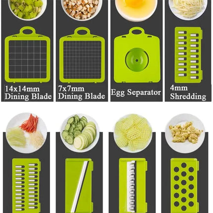 12 in 1 Vegetable Cutter Slicer Chopper with Basket